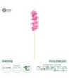 GloboStar® Artificial Garden  PINK ORCHID BRANCH 21131 Τεχνητό Διακοσμητικό Κλαδί Ορχιδέας Y85cm